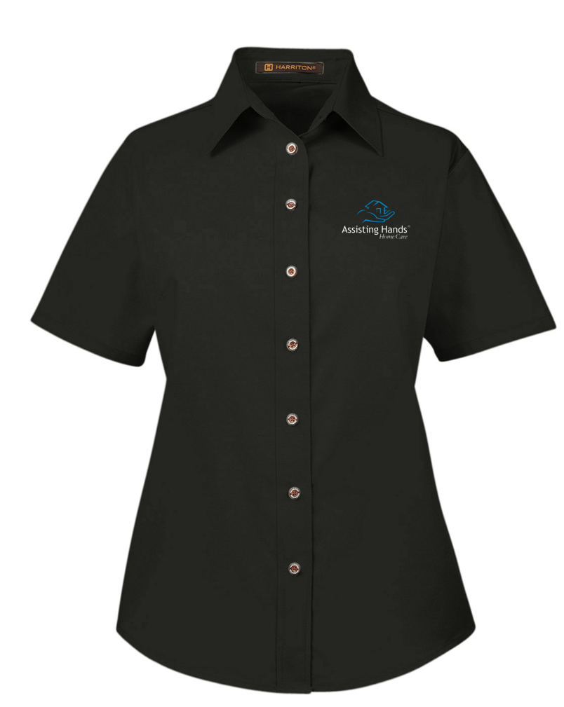 Assisting Hands Ladies Short Sleeve Collared Shirt  M500sw